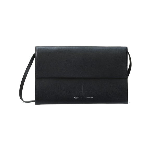 RARE Céline 2017 Black Folded Clutch with Removable Strap | Pheobe Philo Era - Picture 8 of 9